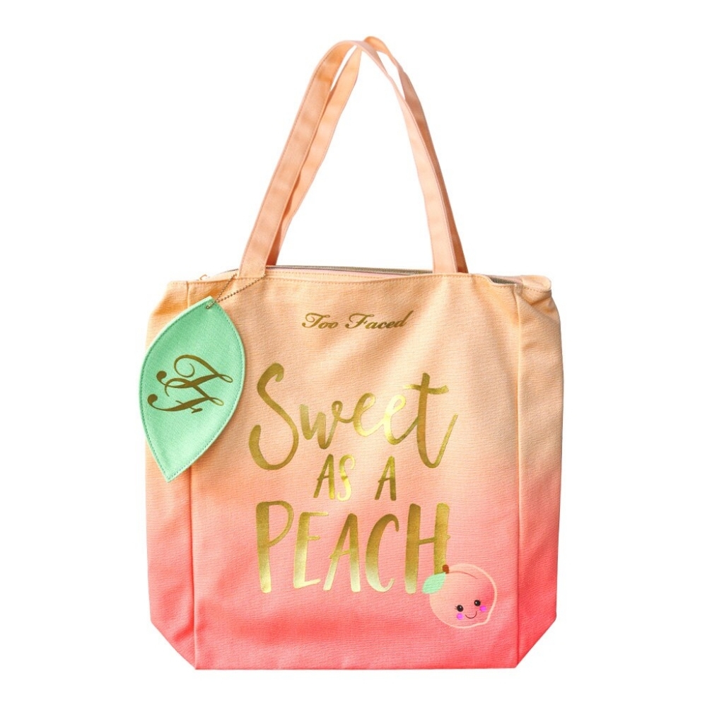 🍑NWT- TOO FACED -Sweet As A 🍑 Tote Bag "SO CUTE"